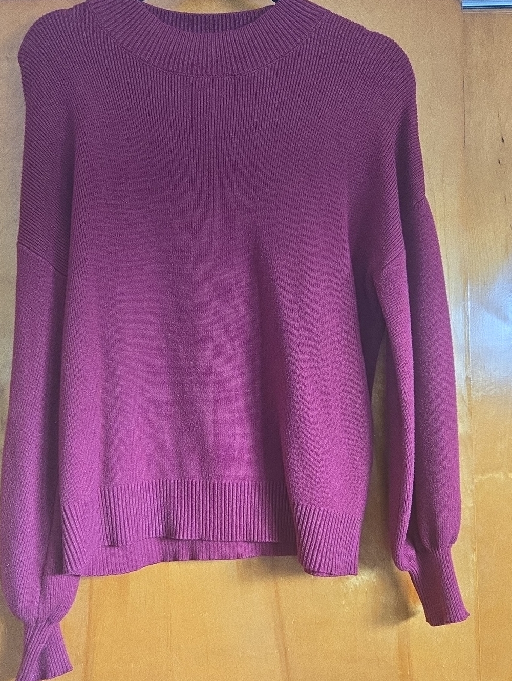 Women's Red Crewneck Knit Sweater